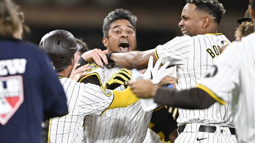 Pinch-hitter Solano delivers winning single in the 10th as the Padres stun the Dodgers 6-5