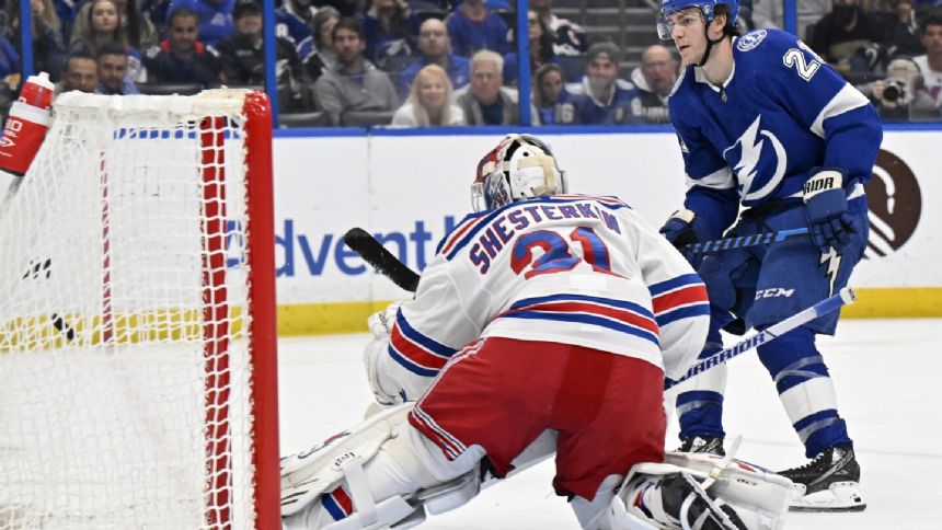 Point has 3 goals and 3 assists, Kucherov adds a goal and 4 assists as Lightning beat Rangers 6-3