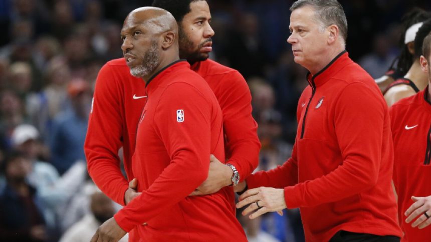 Portland's coach Chauncey Billups ejected late in Trail Blazers' loss to Oklahoma City
