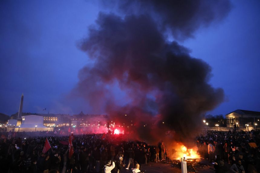 Protests erupt in France after Macron forces increase in retirement age