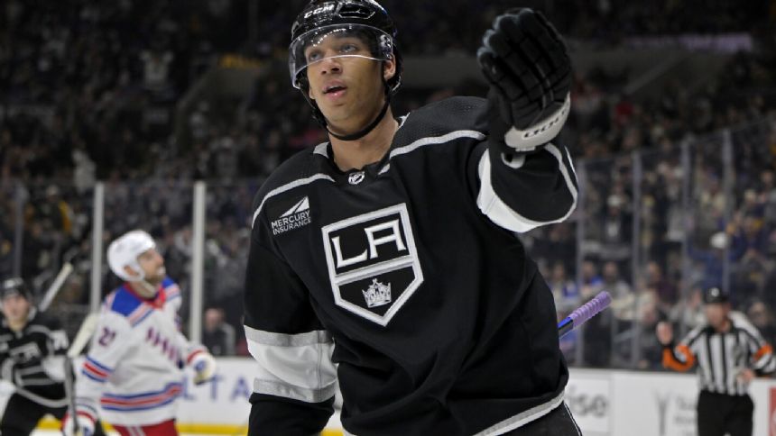 Quinton Byfield's goal gives Kings a 2-1 win over Rangers to spoil Jonathan Quick's return to LA