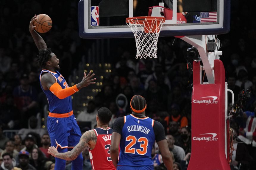 Randle scores 46 as Knicks rally past Wizards 115-109