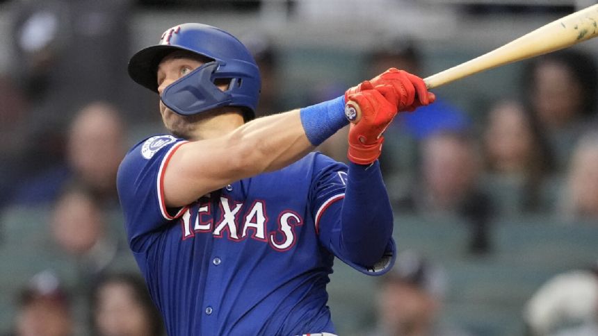 Rangers hit 3 homers, overcome early deficit to stop Braves' 6-game win streak with 6-4 victory