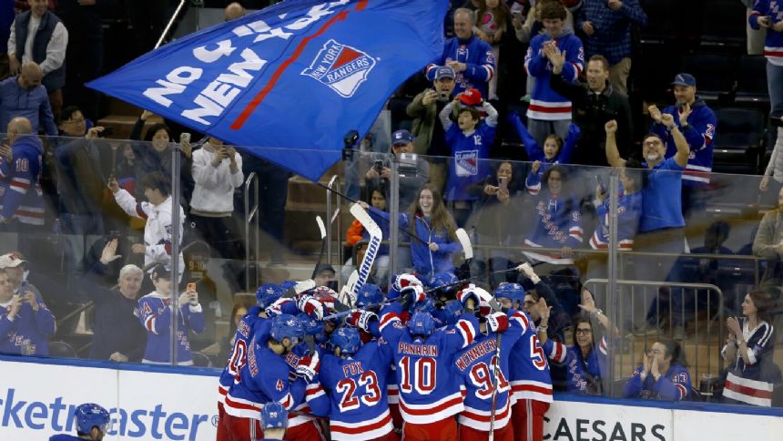 Rangers record franchise-best 54th win in shootout victory over Islanders 3-2