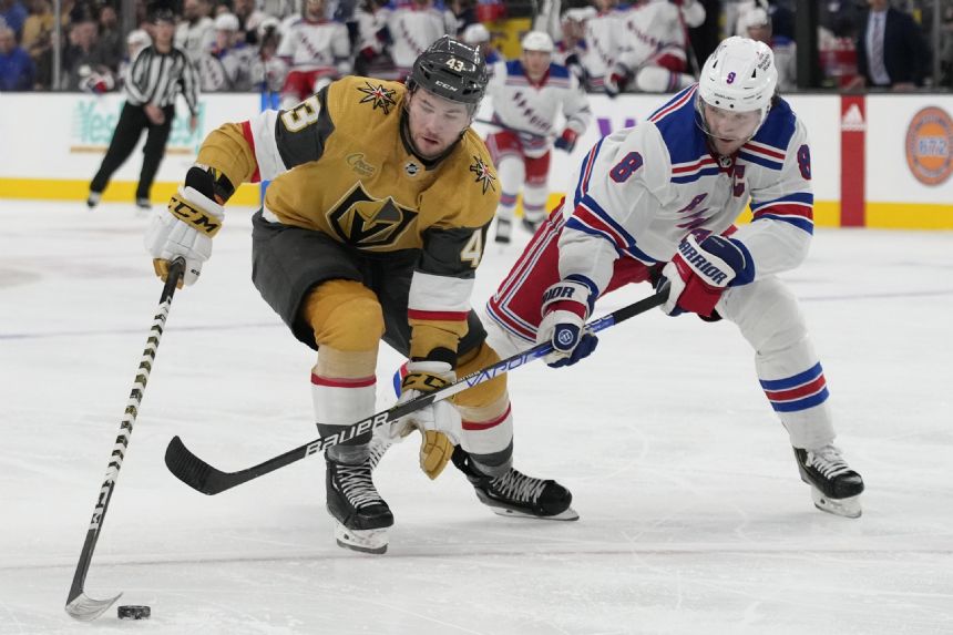 Rangers Use 4-goal 3rd Period To Beat Golden Knights 5-1 - Thursday ...