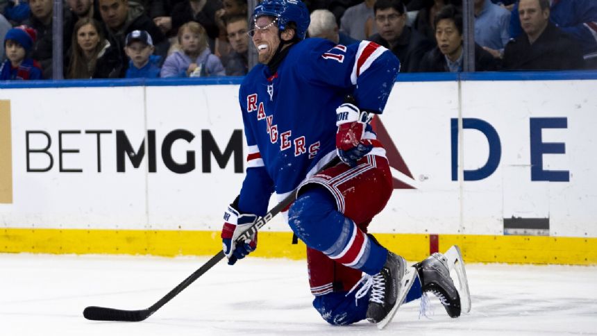 Rangers' Blake Wheeler is out for the rest of the regular season because of injury, AP source says