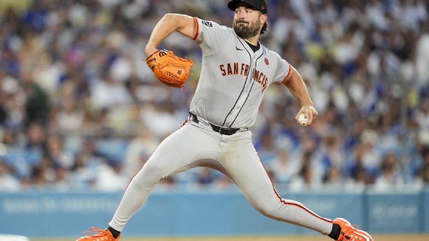 Ray pitches 5 hitless innings in first start since Tommy John surgery, Giants beat Dodgers 8-3