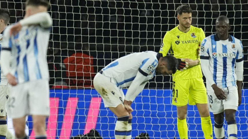 Real Sociedad enduring its worst slump of the season entering Champions League match against PSG