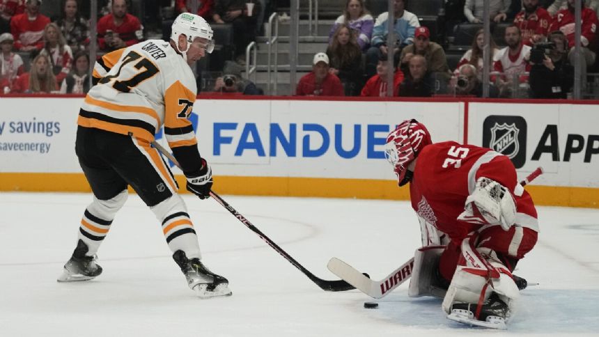 Red Wings beat Penguins 6-3 for 3rd straight victory