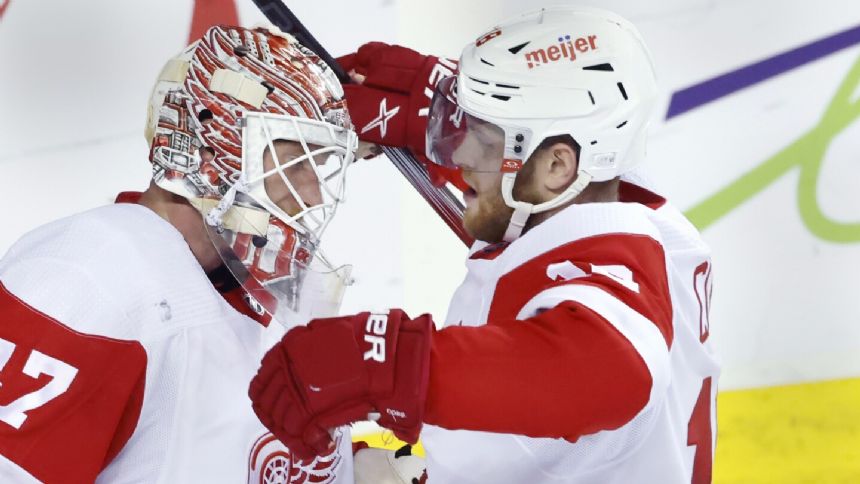 Reimer stops 38 shots to lead Red Wings to 5-0 win over Flames