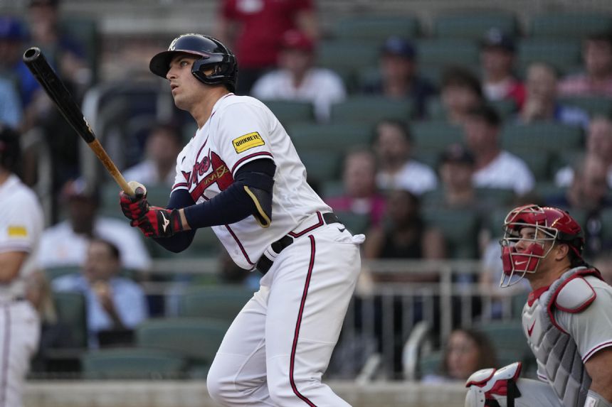 Riley, d'Arnaud lead Braves to 8-5 win over Phillies in rematch of 2022 playoffs