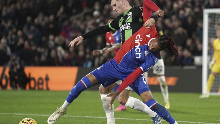 Rivals Crystal Palace and Brighton draw 1-1 to launch Premier League's hectic festive period