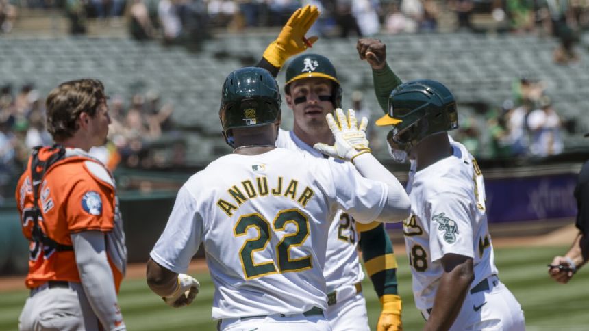 Rooker, Schuemann hit 3-run homers in Athletics' 19-8 rout of Orioles ...