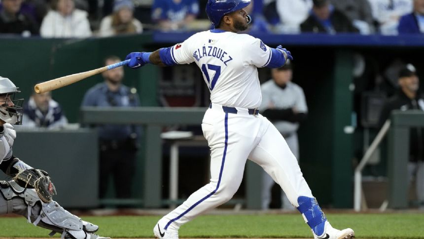 Royals score 8 runs in 7th and beat White Sox 10-1 behind Velazquez, Melendez and Lugo