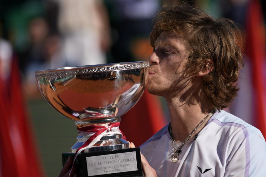 Rublev rallies to beat Rune in Monte Carlo Masters final