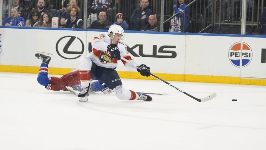 Ryan Lomberg gets key goal as the Florida Panthers top the New York Rangers 4-2