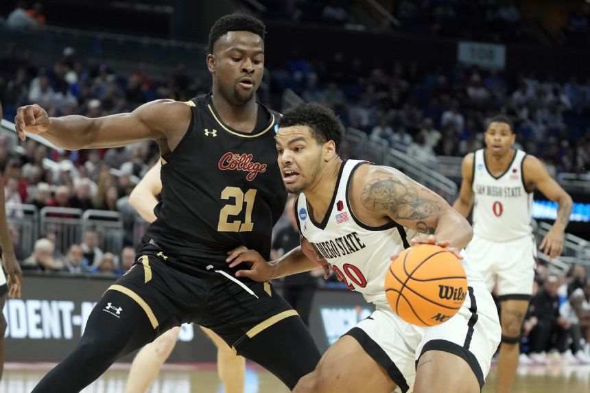 San Diego State tops Charleston 63-57 in NCAA tourney