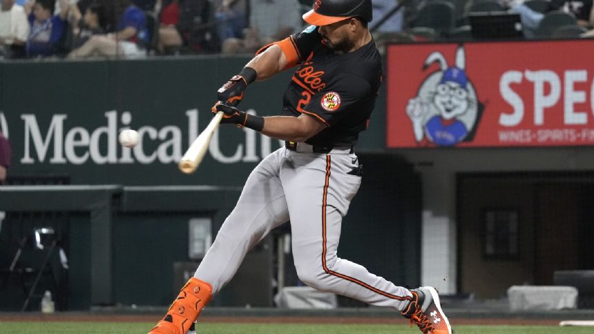 Santander hits 2 of Orioles' 4 homers to back All-Star starter Burnes in 9-1 win over Rangers