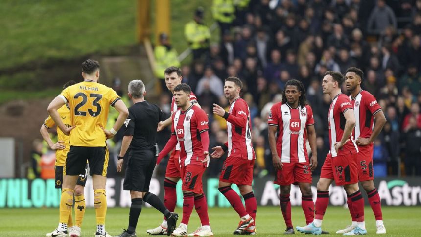 Sheffield United teammates involved in onfield altercation during EPL game against Wolves