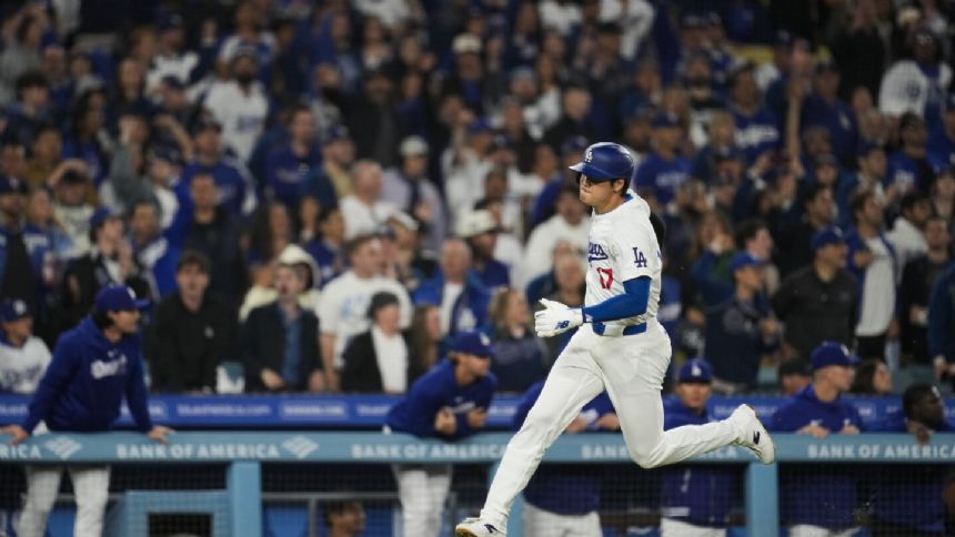 Shohei Ohtani hit first home run for Los Angeles Dodgers
