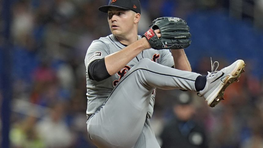 Skubal has 9 strikeouts in 6 innings, Canha and Meadows homer as Tigers beat Rays 7-1