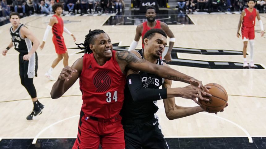 Sochan, Wembanyama help Spurs overcome 40 points from Simons to top Trail Blazers, 116-100