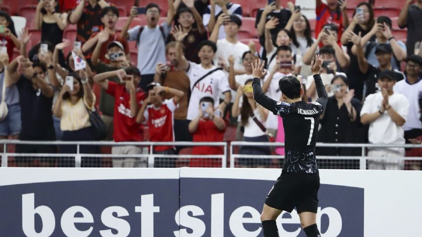 Son scores twice as South Korea advances in Asian World Cup qualifying