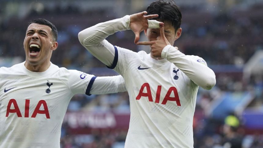 Son stars as Tottenham routs Champions League rival Aston Villa 4-0 in Premier League