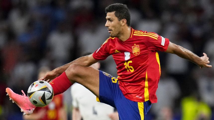 Spain midfielder Rodri injured in Euro 2024 final against England