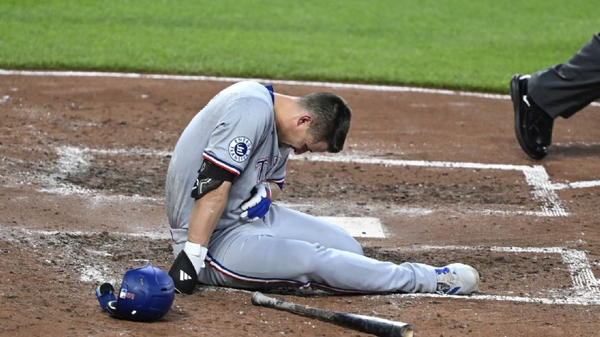 SS Corey Seager out of Texas lineup again since getting hit on wrist, 3B Josh Jung's rehab stalled