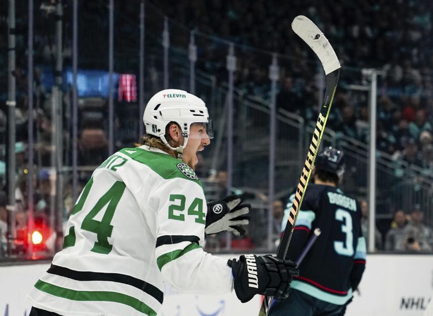 Stars beat Kraken 6-3 in Game 4 to even Western semifinal