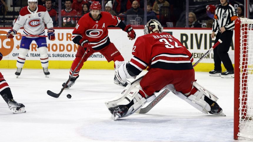 Svechnikov and Fast help the Carolina Hurricanes top the Montreal Canadiens 5-3