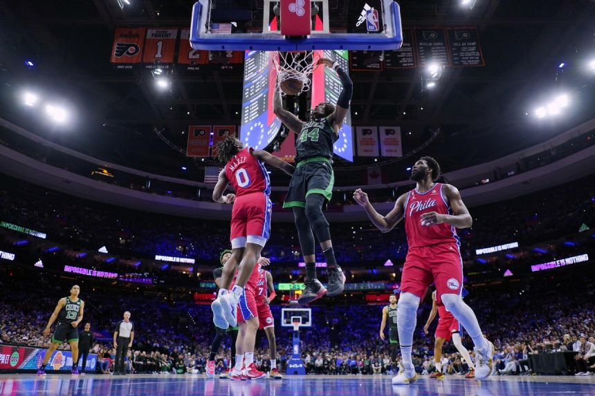 Tatum, Brown spark Celtics past 76ers 114-102 in Game 3