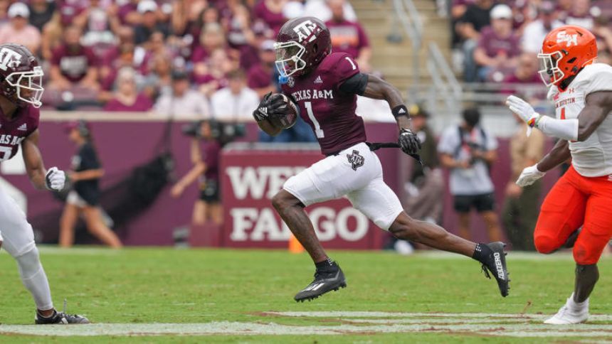 Texas A&M leading WR Evan Stewart among four players suspended for Miami game, per report