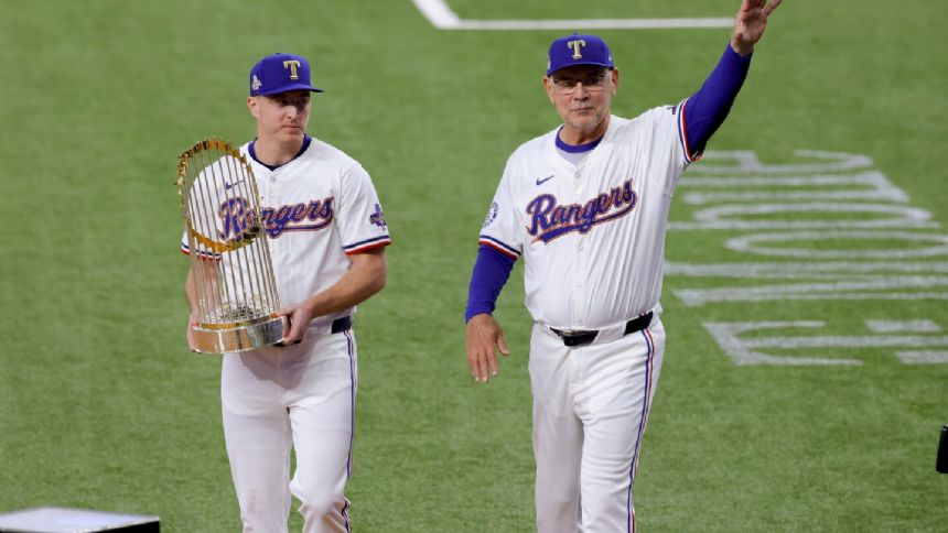 Texas Rangers unfurl franchise's first World Series championship banner