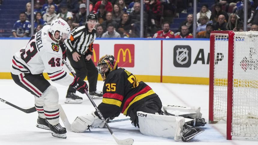 Thatcher Demko has 31 saves for fifth shutout of season as Canucks beat Blackhawks 2-0