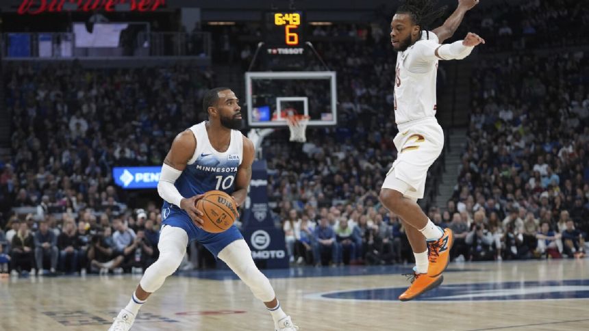 Timberwolves top Cavaliers 104-91 behind Conley's 21 points and fan favorite Reid's 18