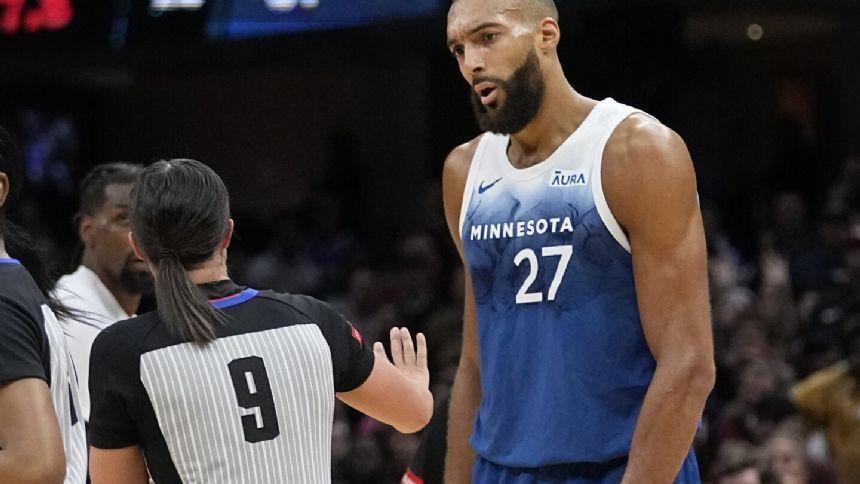 Timberwolves' Rudy Gobert makes "money sign" at official and implies betting in NBA is a problem