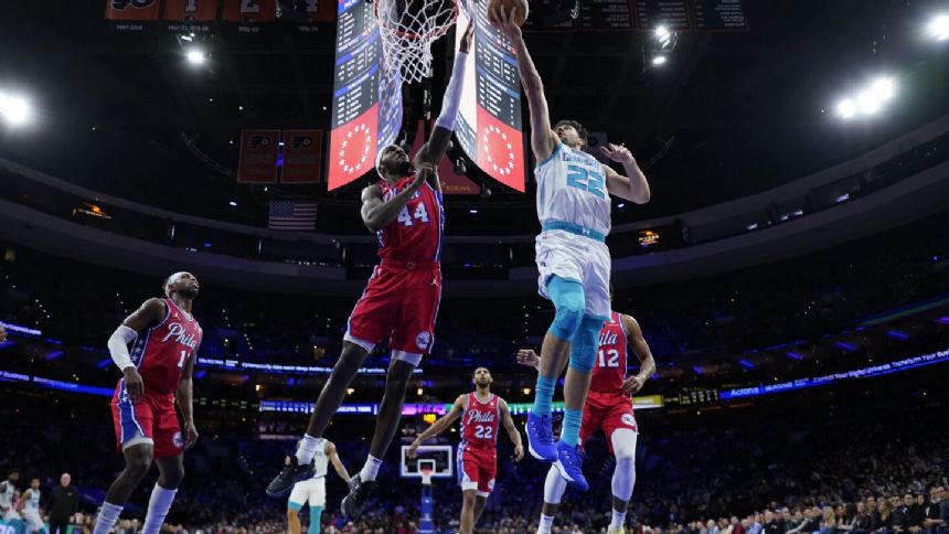 Tobias Harris breaks out of slump with 31 points, 12 rebounds, leads 76ers past Hornets 121-114