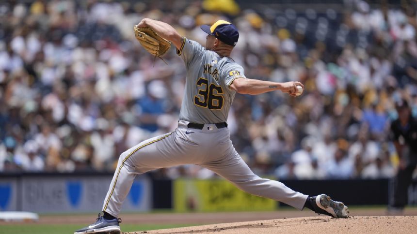 Tobias Myers wins his fourth straight as the Brewers beat the Padres 6-2 to avoid a 4-game sweep