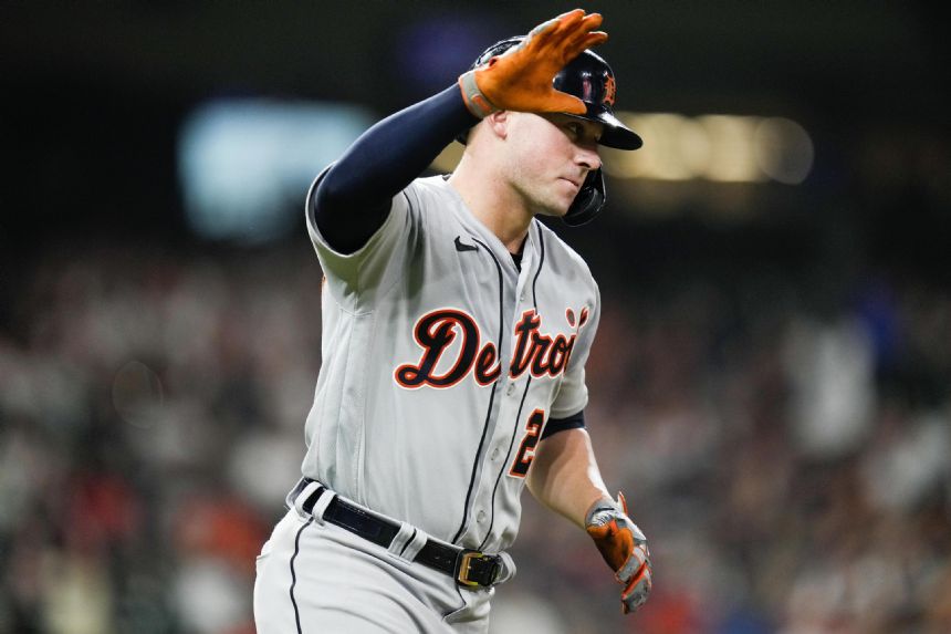 Torkelson homers with 3 hits to lead Tigers over Astros 6-3