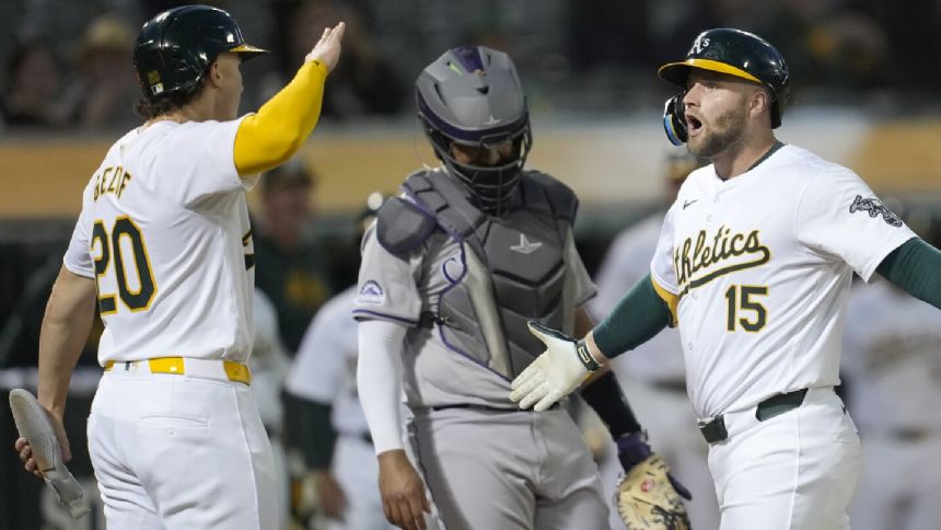 Toro hits solo homer in 8th and A's end 8-game skid with 5-4 win over Rockies