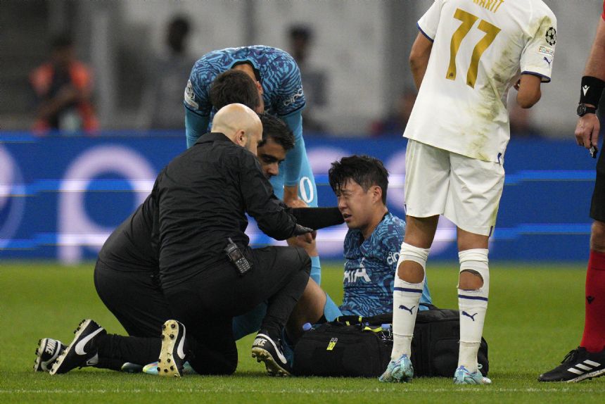 Tottenham's Son forced off hurt in Champions League game