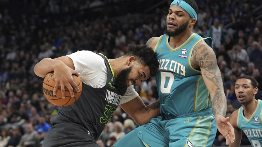 Towns scores franchise-record 62 points, but Hornets rally for 128-125 win over Timberwolves