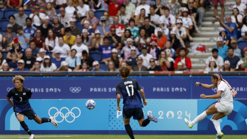 Trinity Rodman scores as US women's soccer team beats Japan 1-0 after extra time to reach Olympic SF