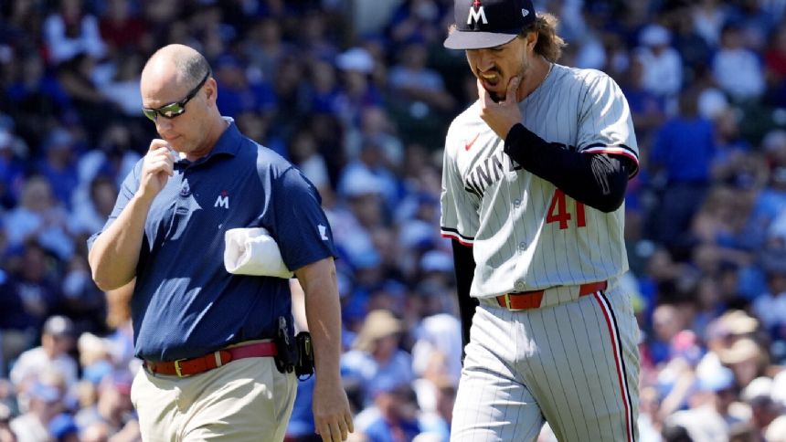 Twins starter Joe Ryan leaves game against Cubs in third inning with right triceps tightness