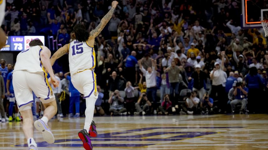 Tyrell Ward's last-second shot lifts LSU over No. 17 Kentucky 75-74