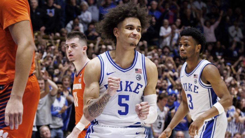 Tyrese Proctor's late free throws help No. 12 Duke hold off Clemson 72-71