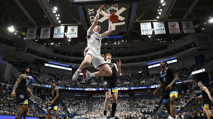 UConn is unanimous No. 1 in AP Top 25. No. 21 Washington State ends 302-week poll drought