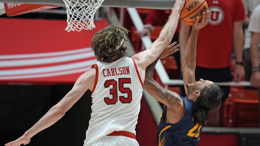 Utah routs Cal 88-59; Utes have 3 with double-doubles, led by Carlson's 30 points, 10 boards